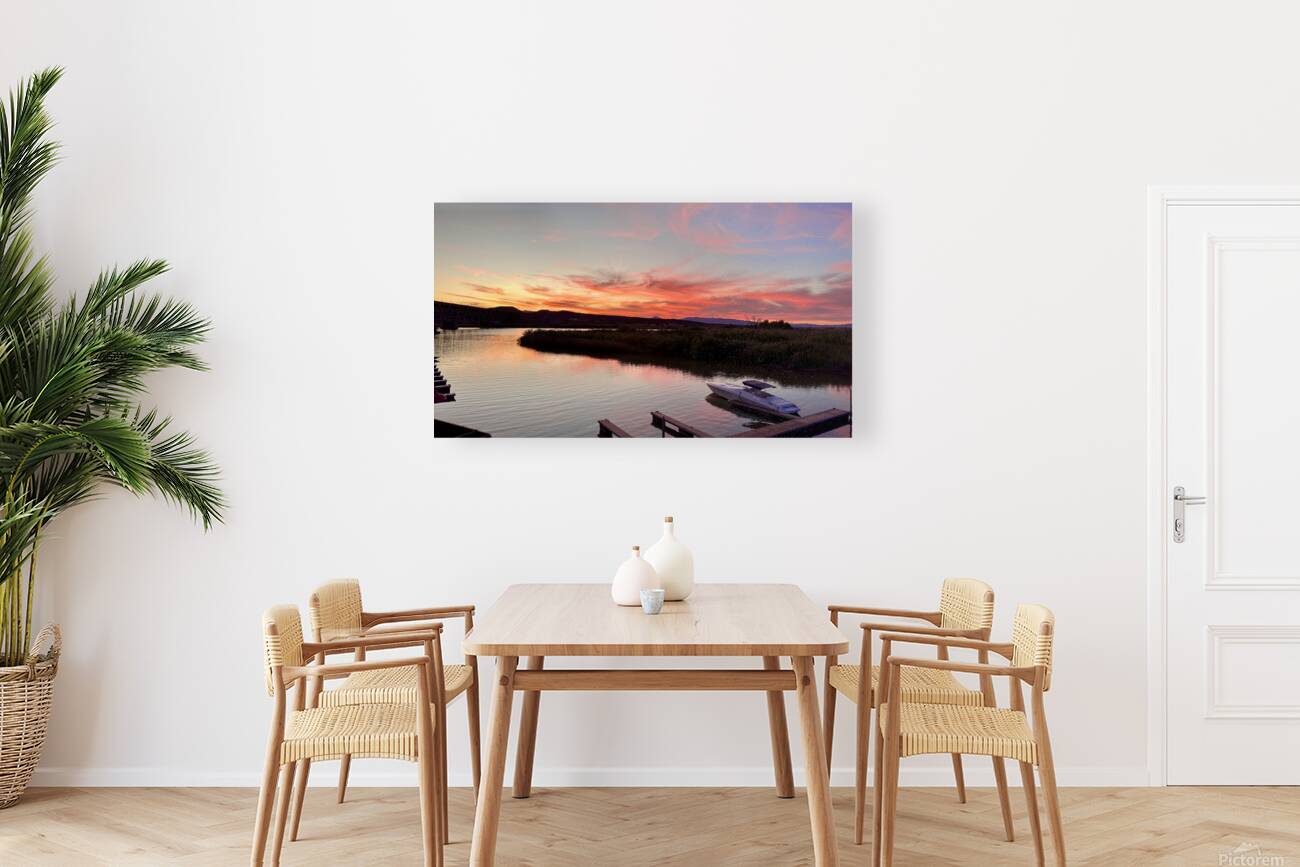 Sunset at the Topock Marina -1 Reproduction