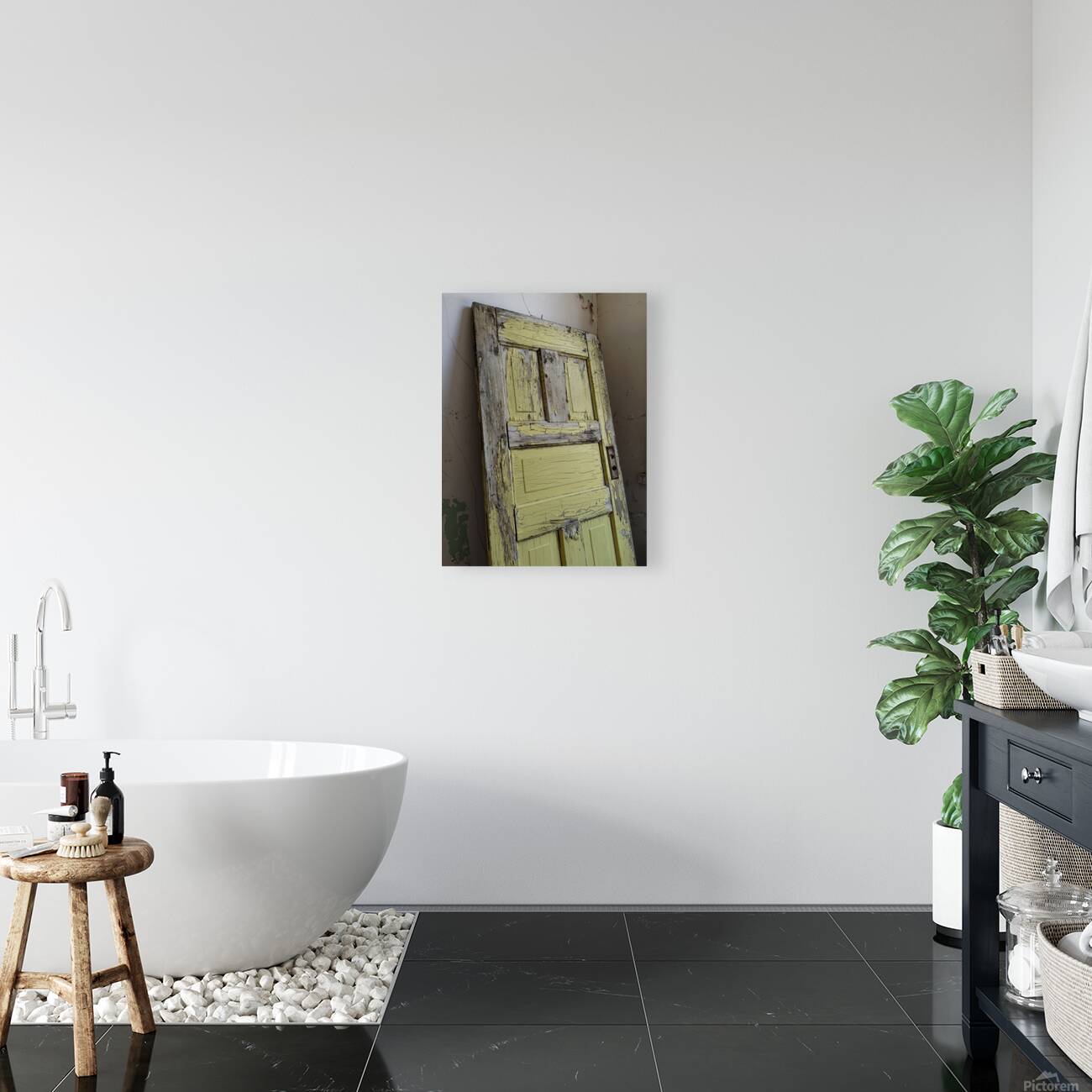 Old yellow door -1 Reproduction