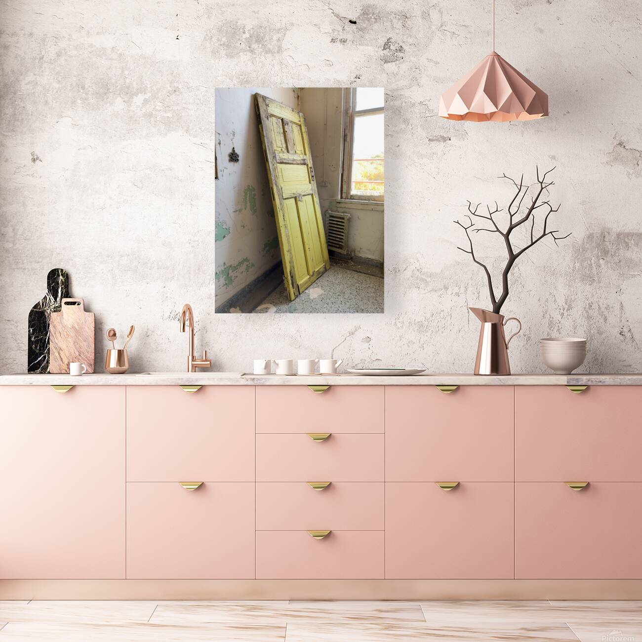 Old yellow door -2 Reproduction