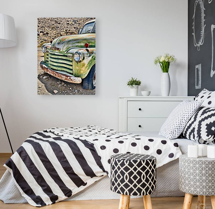 Vintage green truck Reproduction