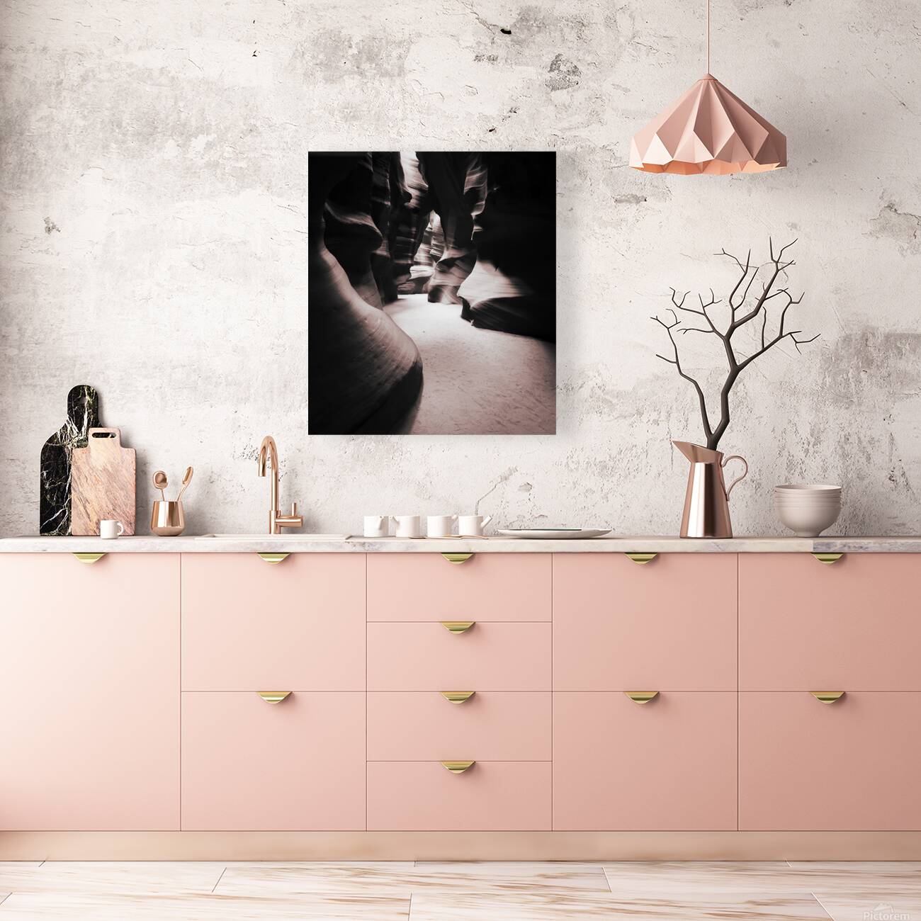 Antelope Canyon sepia tone Reproduction