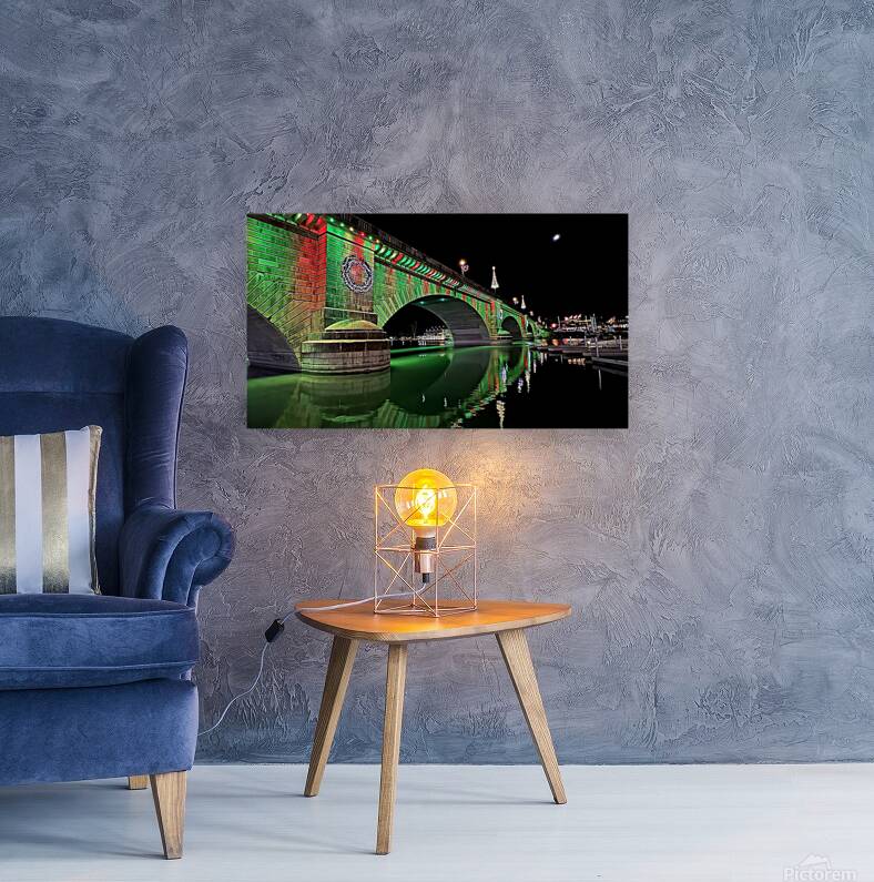 Christmas at London Bridge Reflection Reproduction