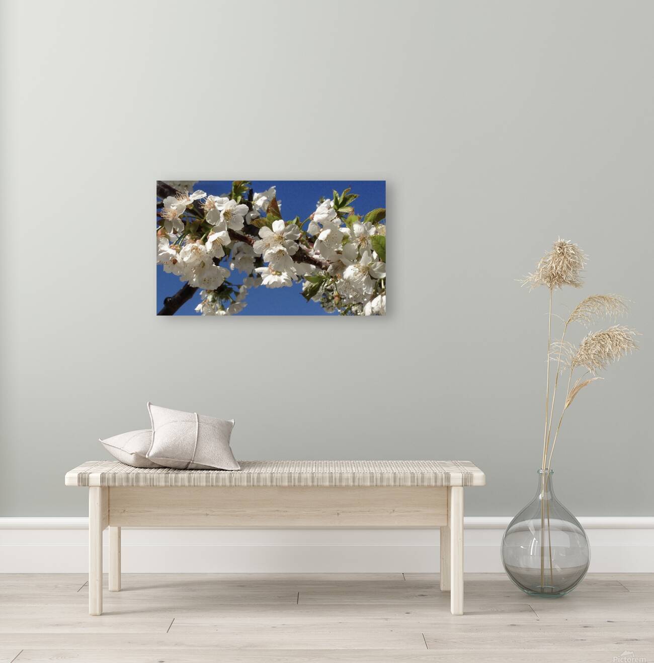 White Cherry Blossoms  -1 Reproduction