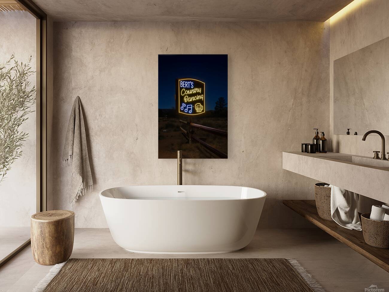 Bert’s Country Dancing neon lit up Reproduction