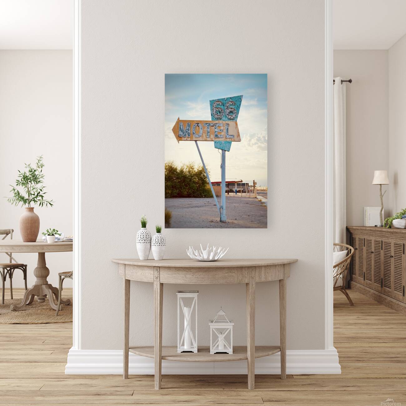 The 66 Motel - Needles California sign Reproduction