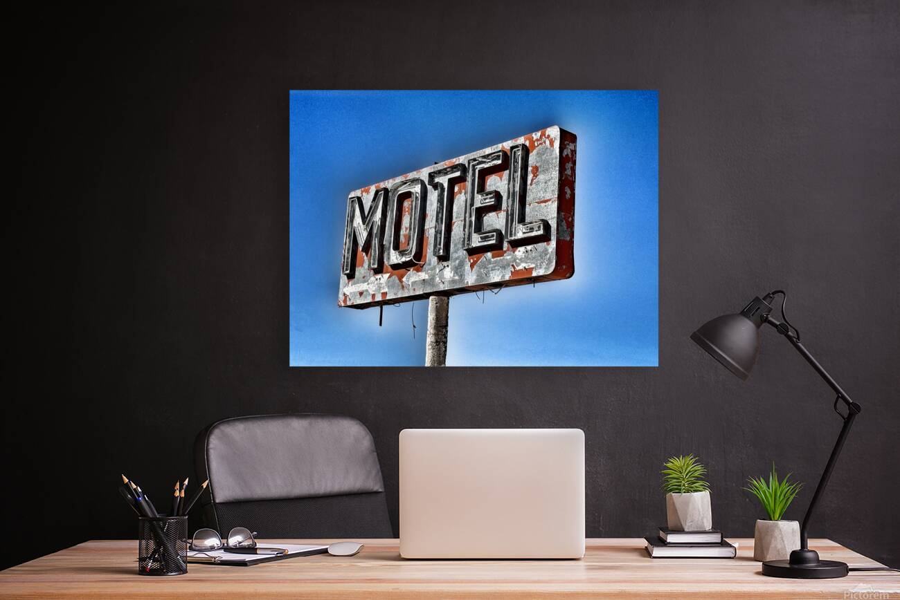 Whiting Bros Motel sign Yucca Arizona Route 66 - stylized Reproduction