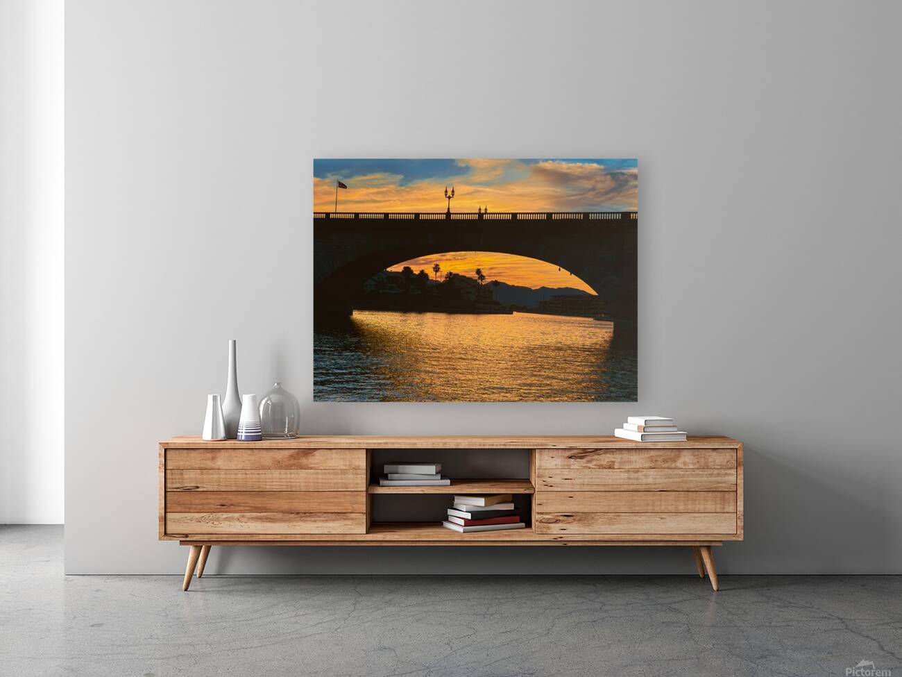 London Bridge - blue and orange sundown Reproduction