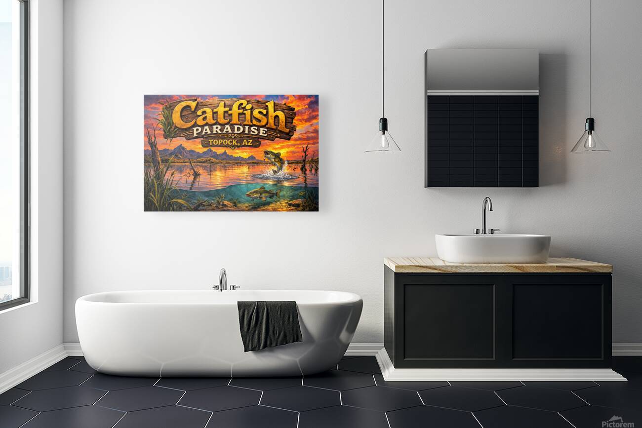 Catfish Paradise Topock AZ - Graphic design Reproduction