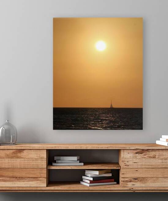 Sailboat Sunset - Maui by Leslie Affeldt Photography