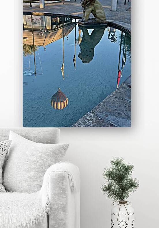 Reflection at the gate to English-2 by Leslie Affeldt Photography