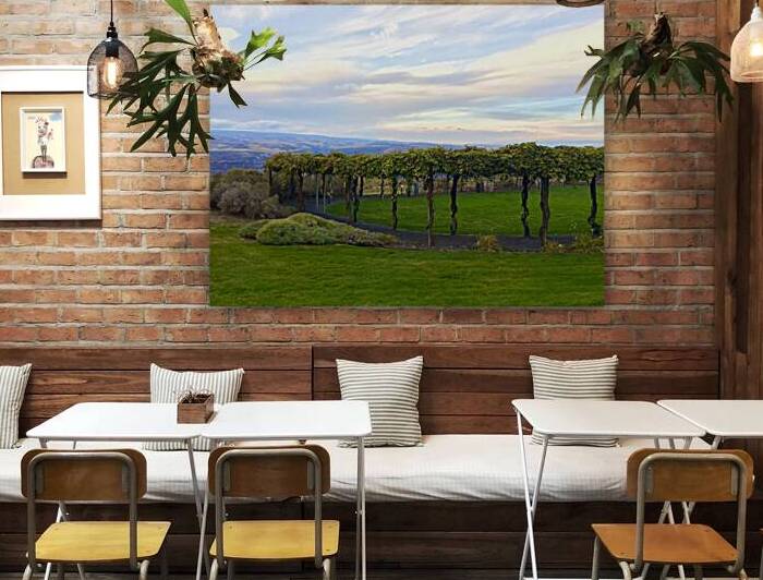 The piazza at Cave B Winery by Leslie Affeldt Photography