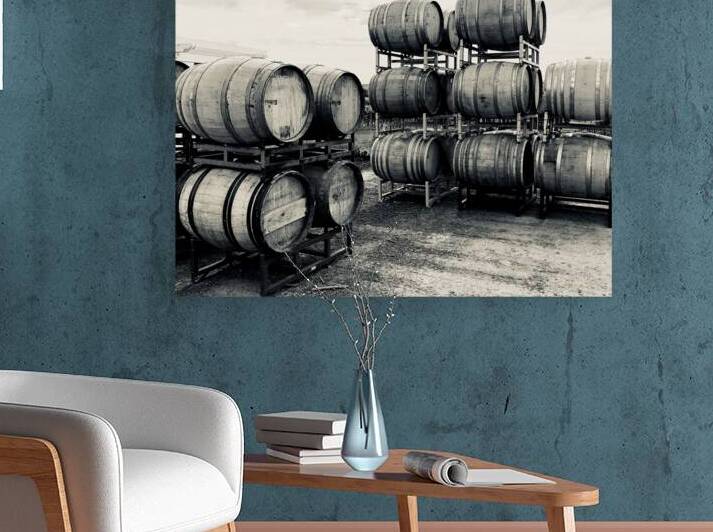 Barrels on the Crushpad by Leslie Affeldt Photography