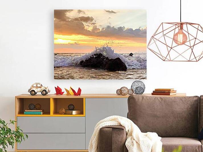 Waves and Rocks by Leslie Affeldt Photography