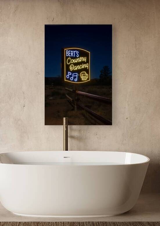 Bert’s Country Dancing neon lit up by Leslie Affeldt Photography