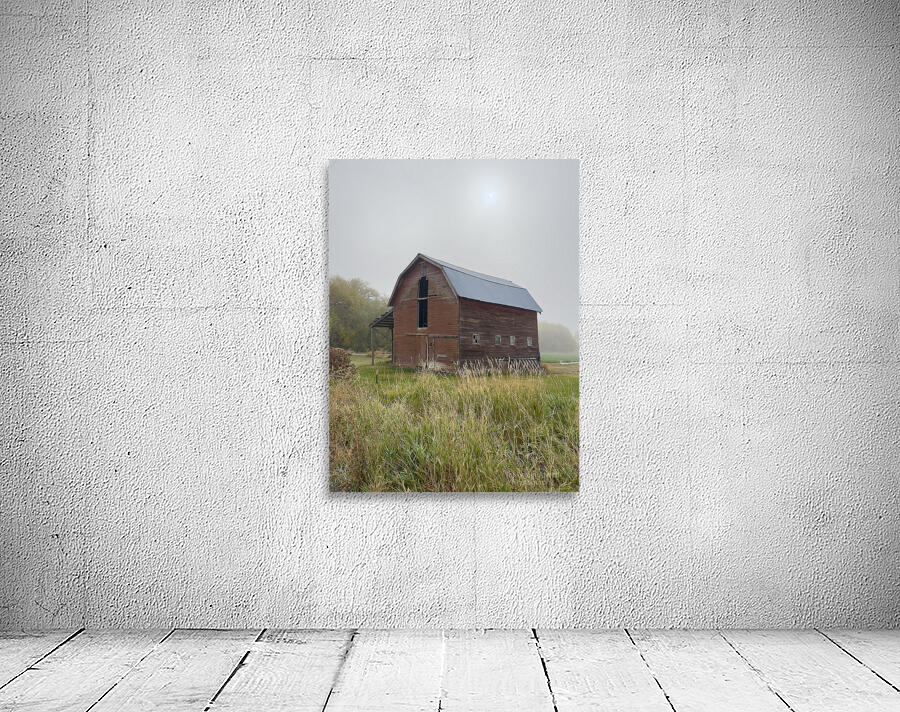 Barn in the mist 1 Wall Preview