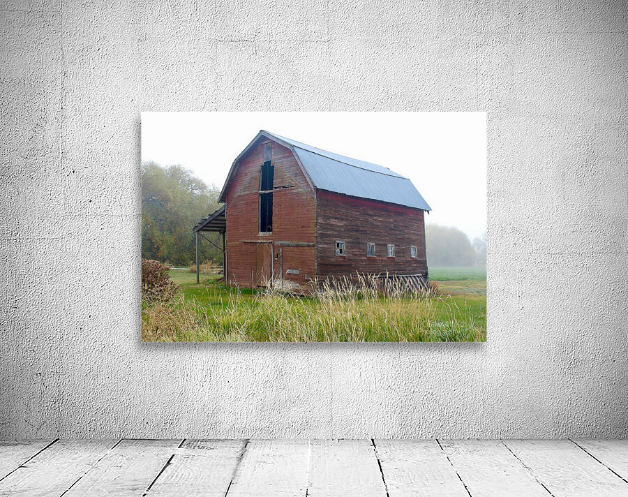 Barn in the mist 2 Wall Preview