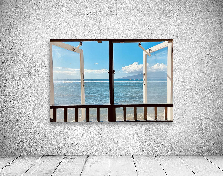 The windows of Front Street in Lahaina Wall Preview