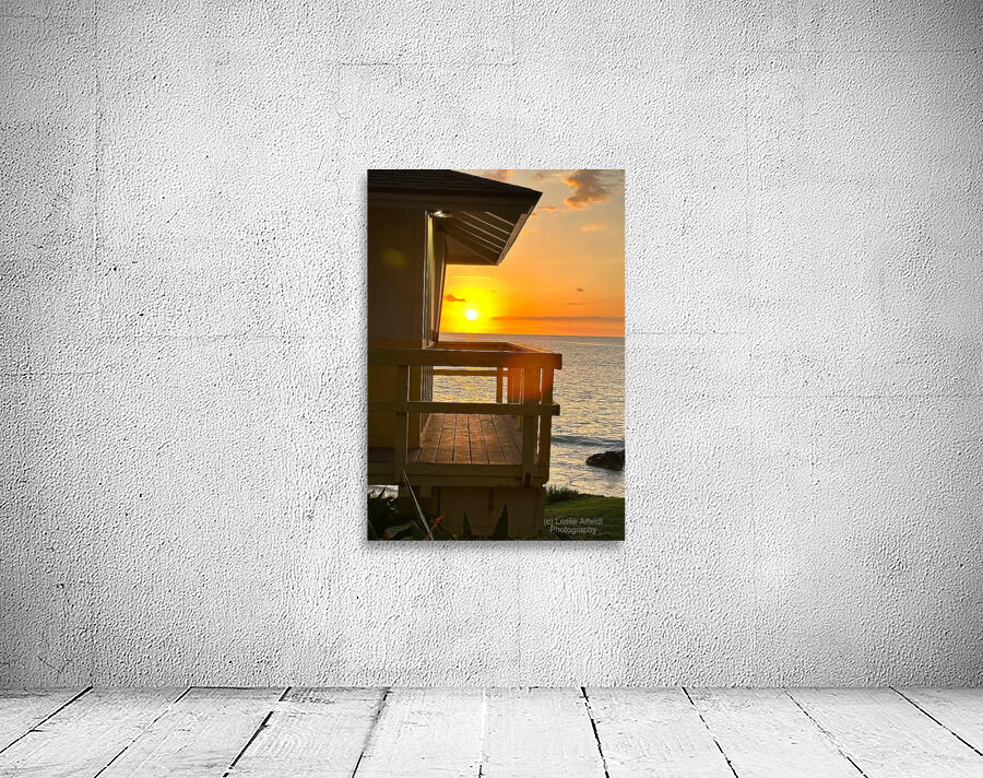 Sunset at the surf shack Wall Preview