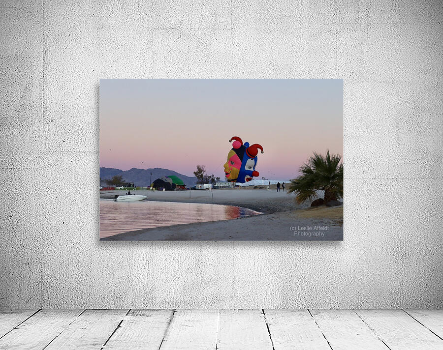 Balloons on the beach at sunrise Wall Preview