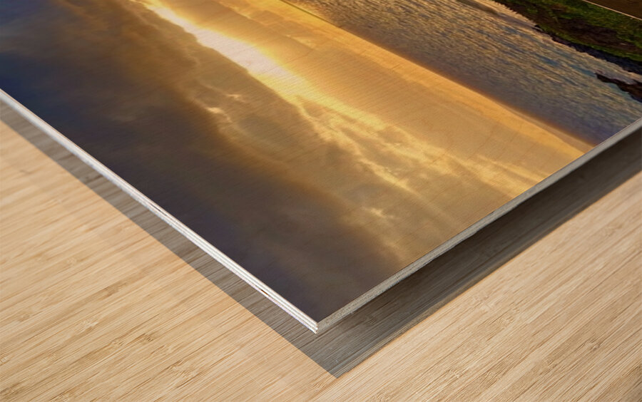 Kihei Sunset 2 horizontal version Wood print