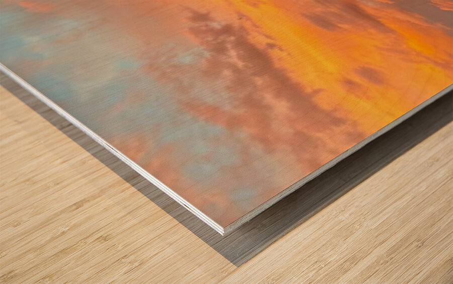 Moab Sunset Wood print