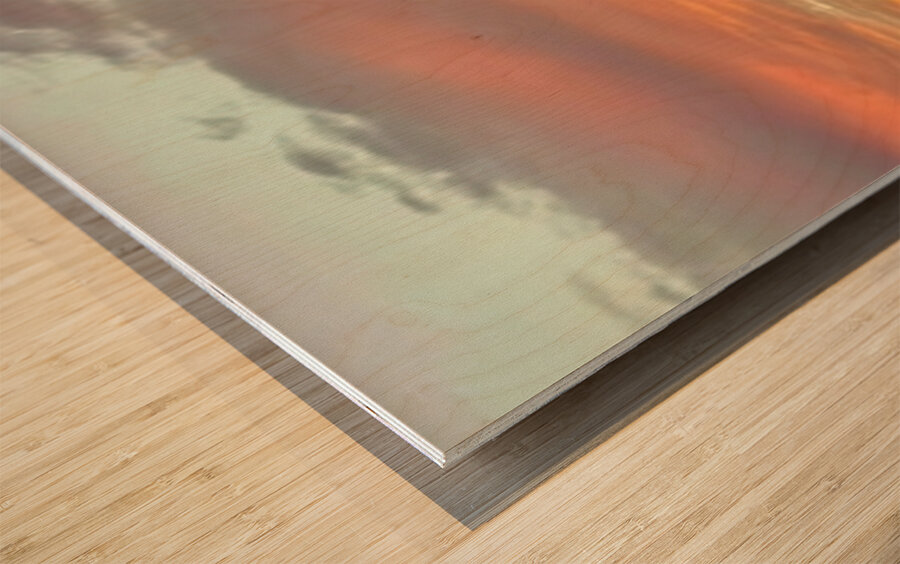 Utah Sunset Wood print