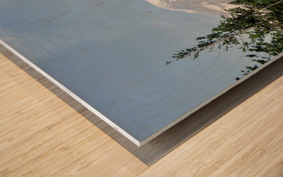 Mt Rainier - square Wood print