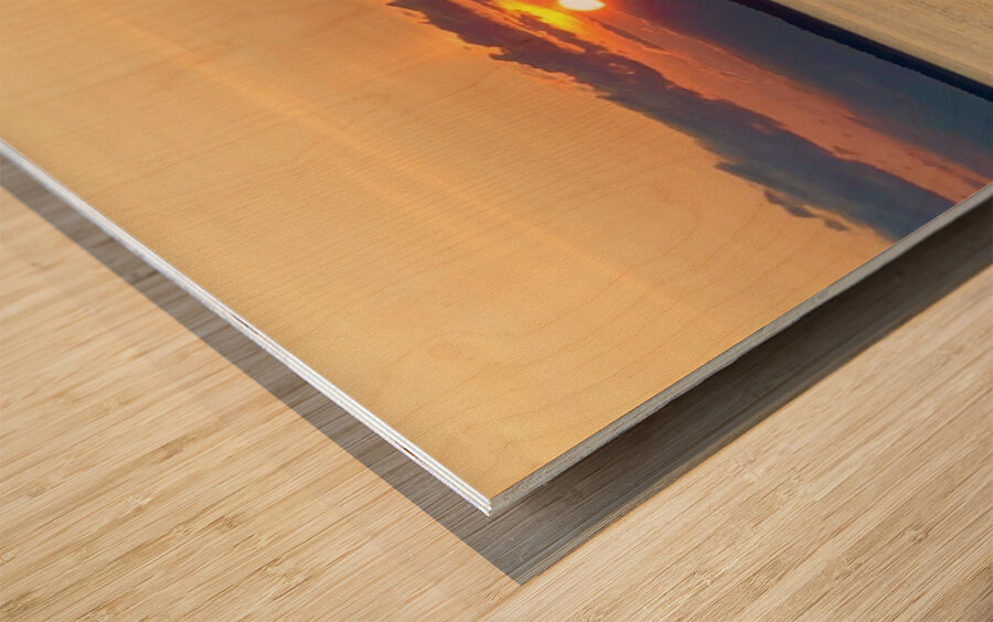 Sunset at Mutiny Bay Wood print