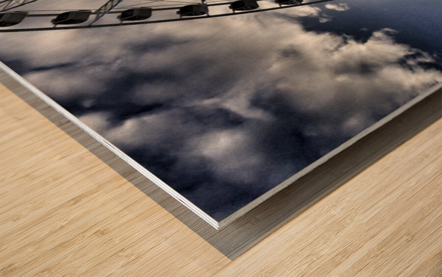 The Seattle Great Wheel Wood print