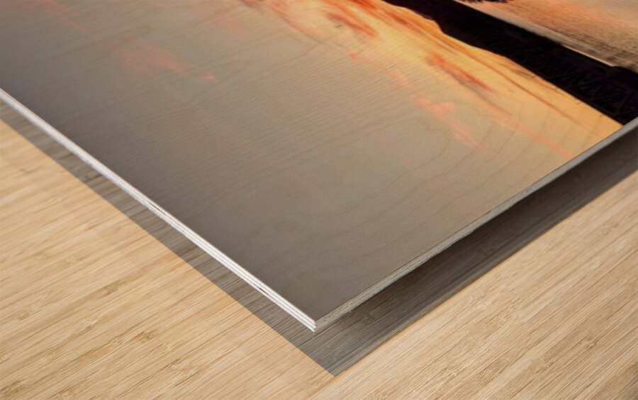 Sunset at the Topock Marina -1 Wood print