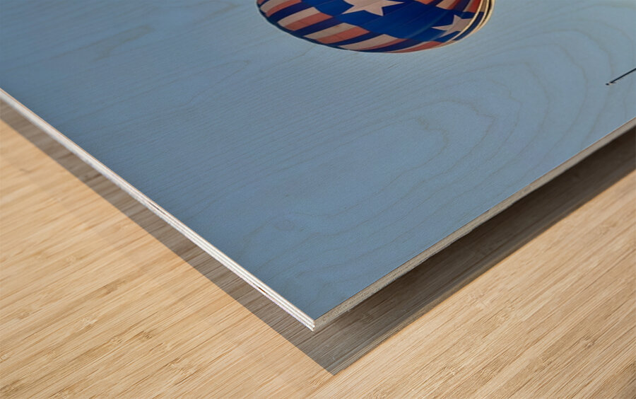 Balloons at the bridge -2 Wood print