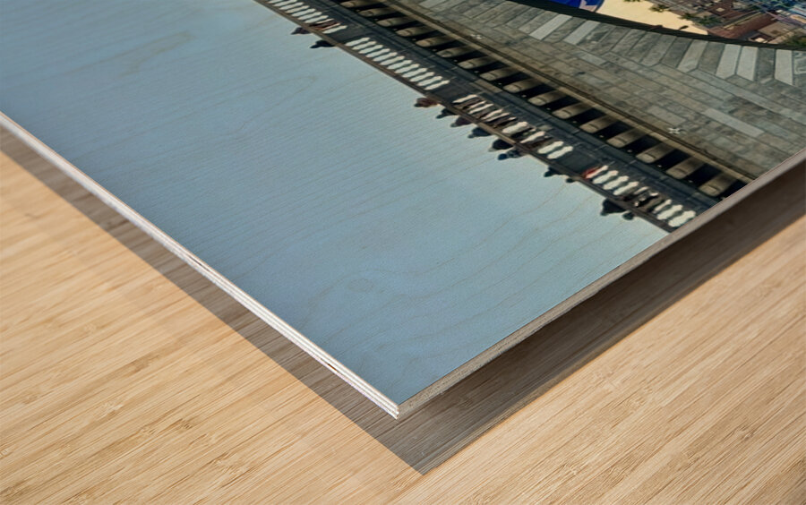 Balloons at the bridge -3 Wood print