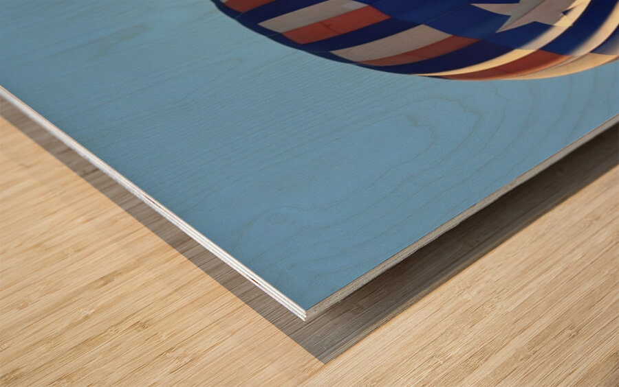 Stars and Stripes balloon Wood print