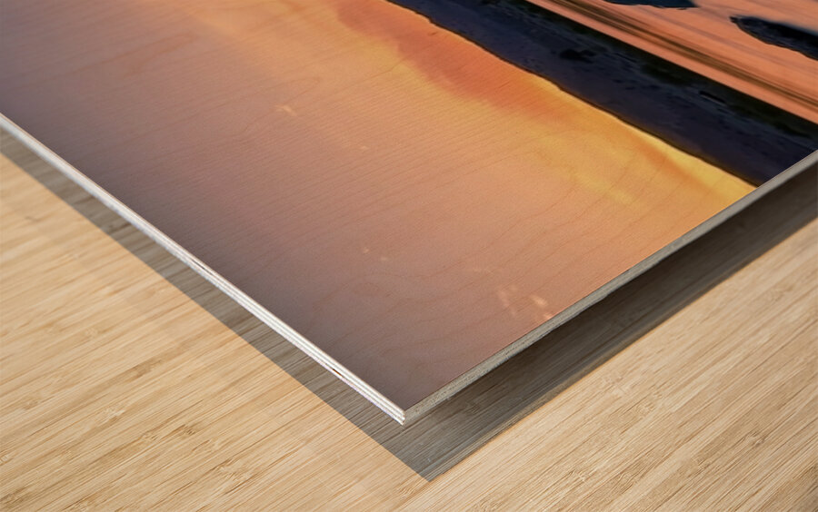 “Flow” Colorado River Sunset Wood print