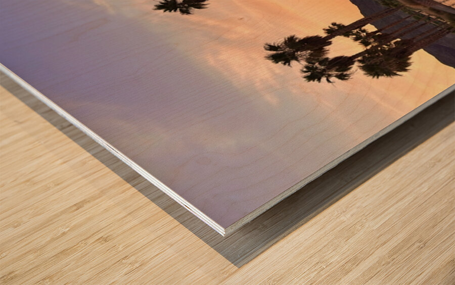 Sunset at Davis Camp -3 vertical Wood print