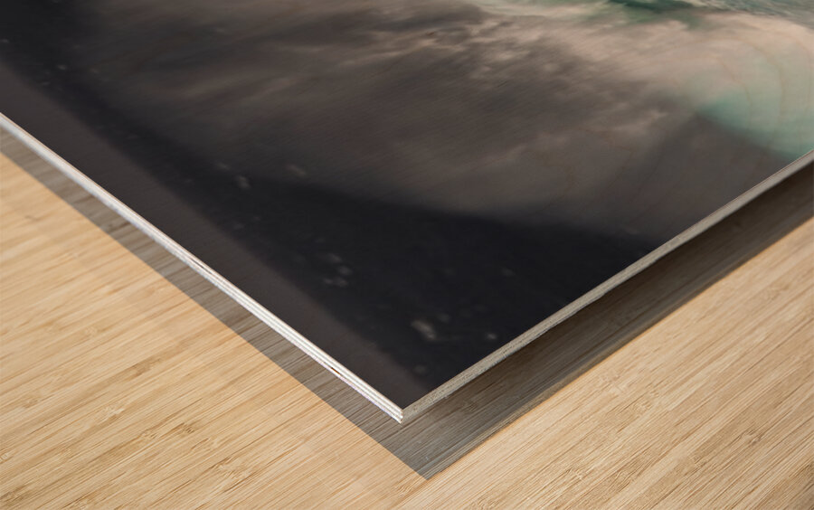 The Turquoise Wave Wood print