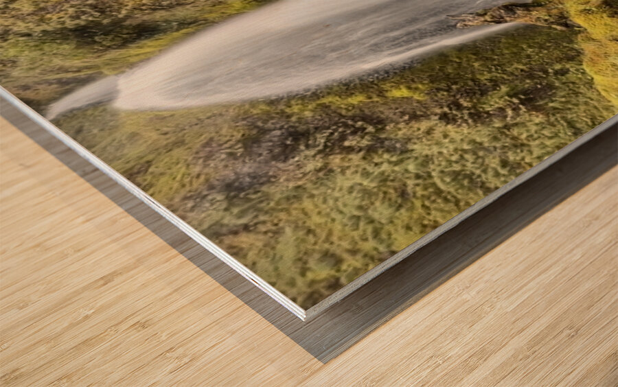 Wahkeena Falls Wood print