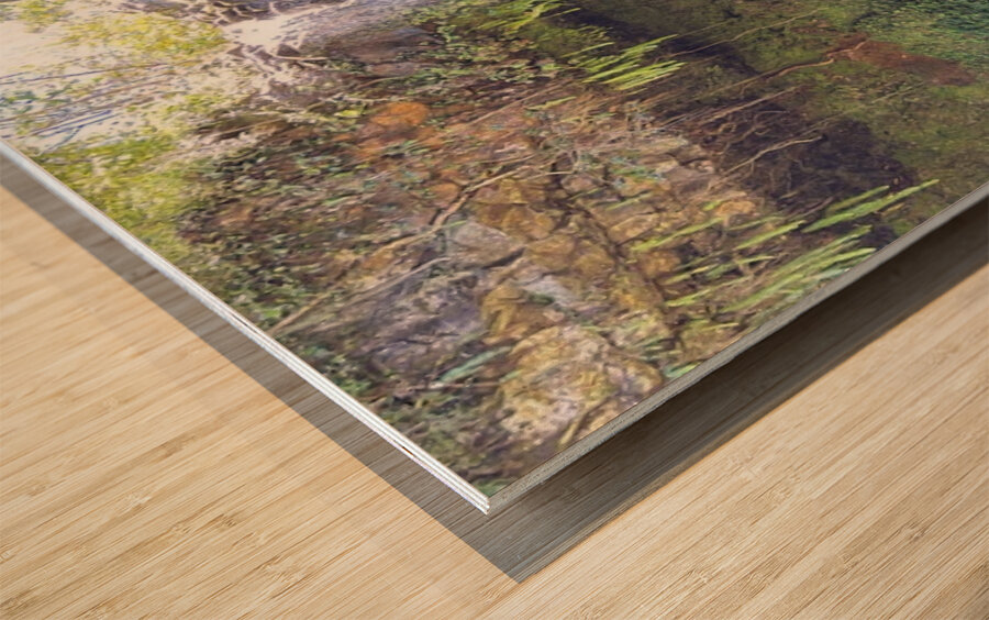 Upper falls Twin Falls Maui Hawaii Wood print