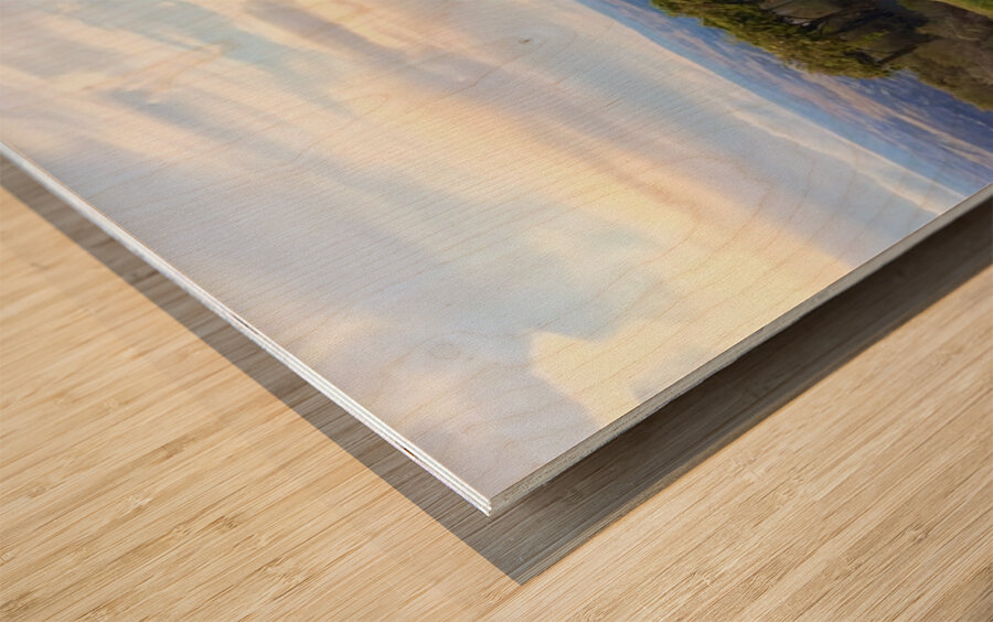 The piazza at Cave B Winery Wood print