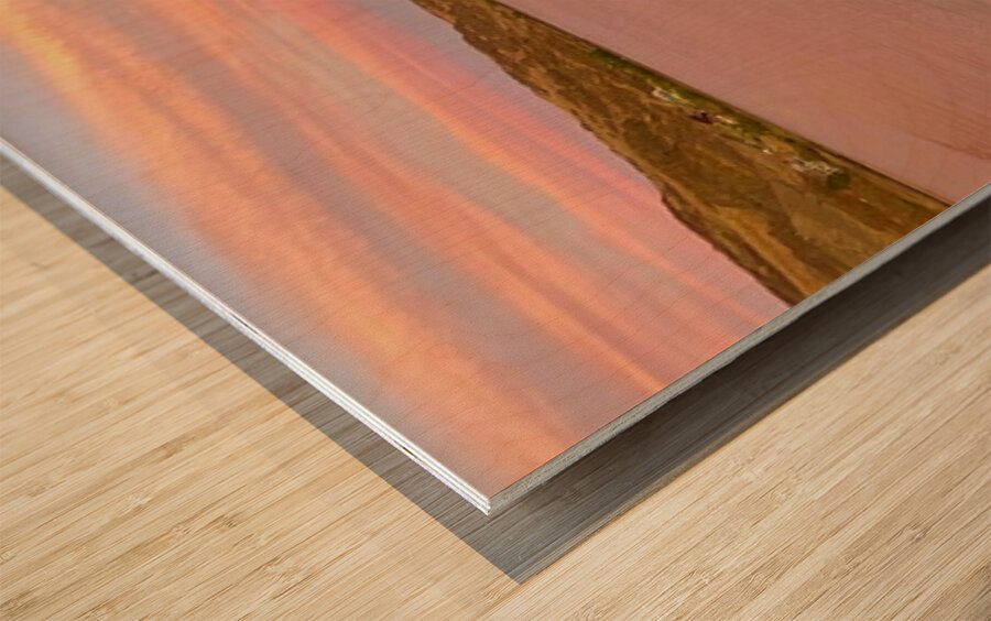 Cotton Candy Sunset Wood print