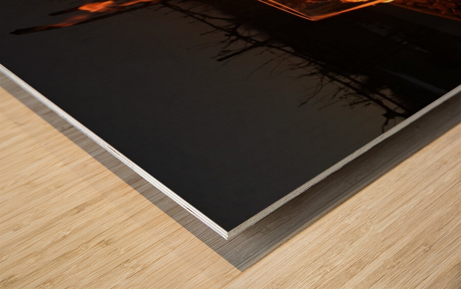 Vino En Fuego Wood print