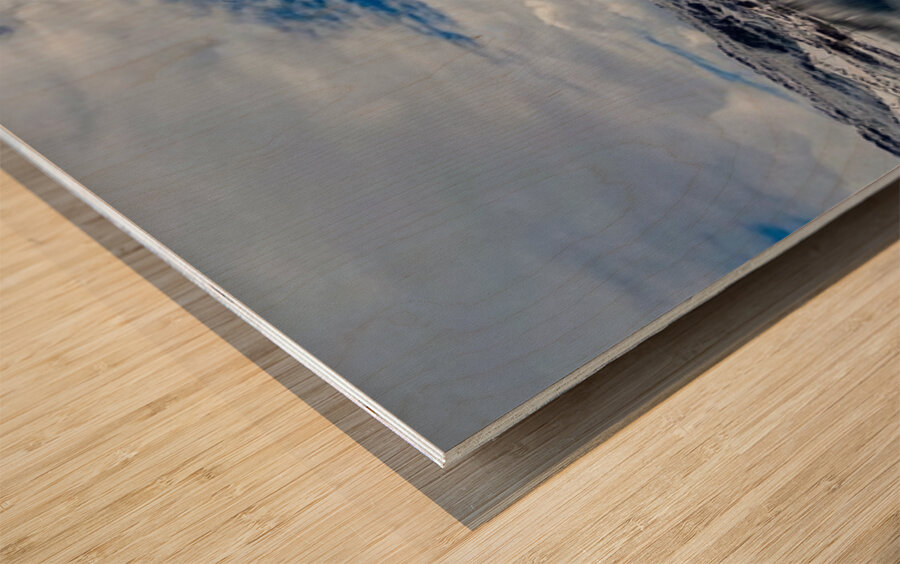 Snowy Cove Wood print