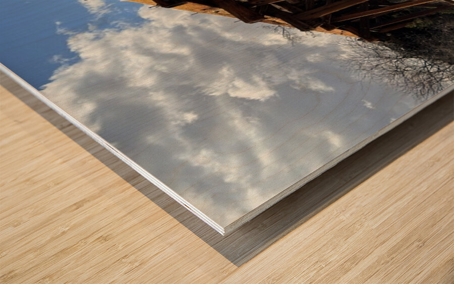 Old West Railroad Bridge Wood print