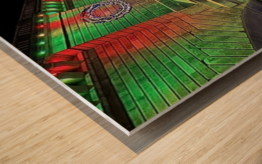 Christmas at London Bridge Reflection Wood print