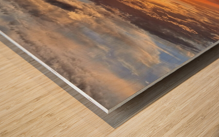 Sunset at Snowbowl -2 Wood print