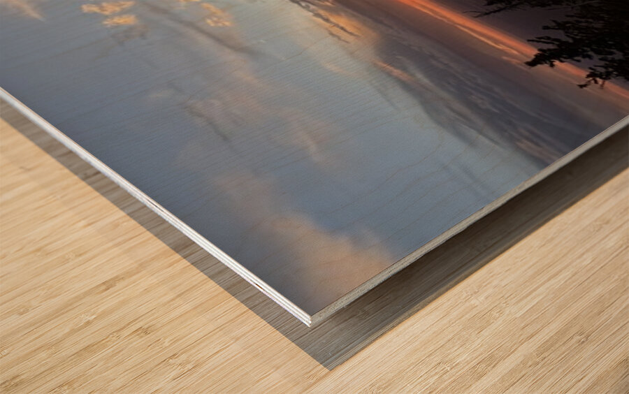 Sunset at Snowbowl -5 Wood print