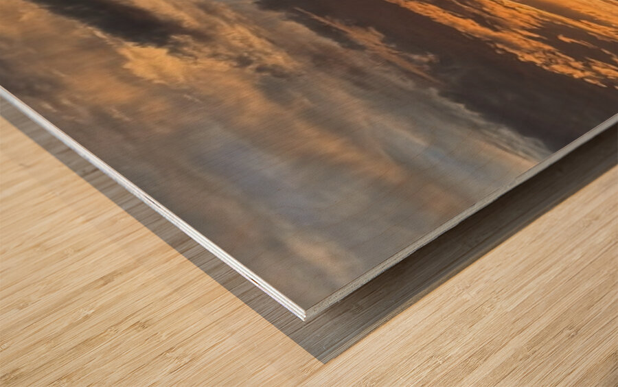 Sunset at Snowbowl -3 Wood print