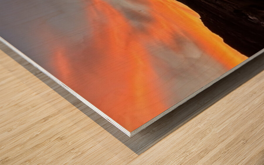 October Sunrise Wood print