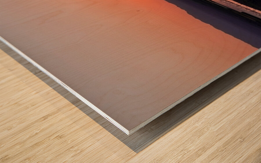 Sunset on the Marsh -2 Wood print