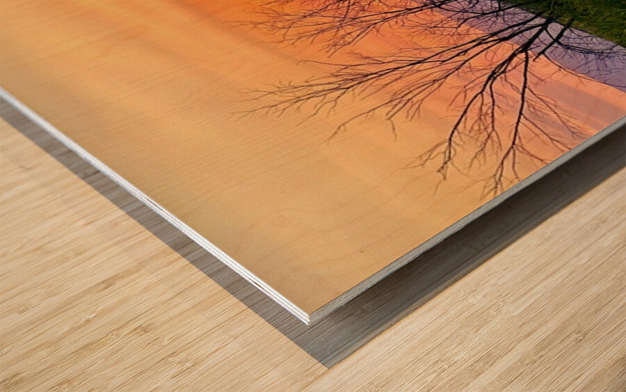 Sunset on Silica Road -2 Wood print